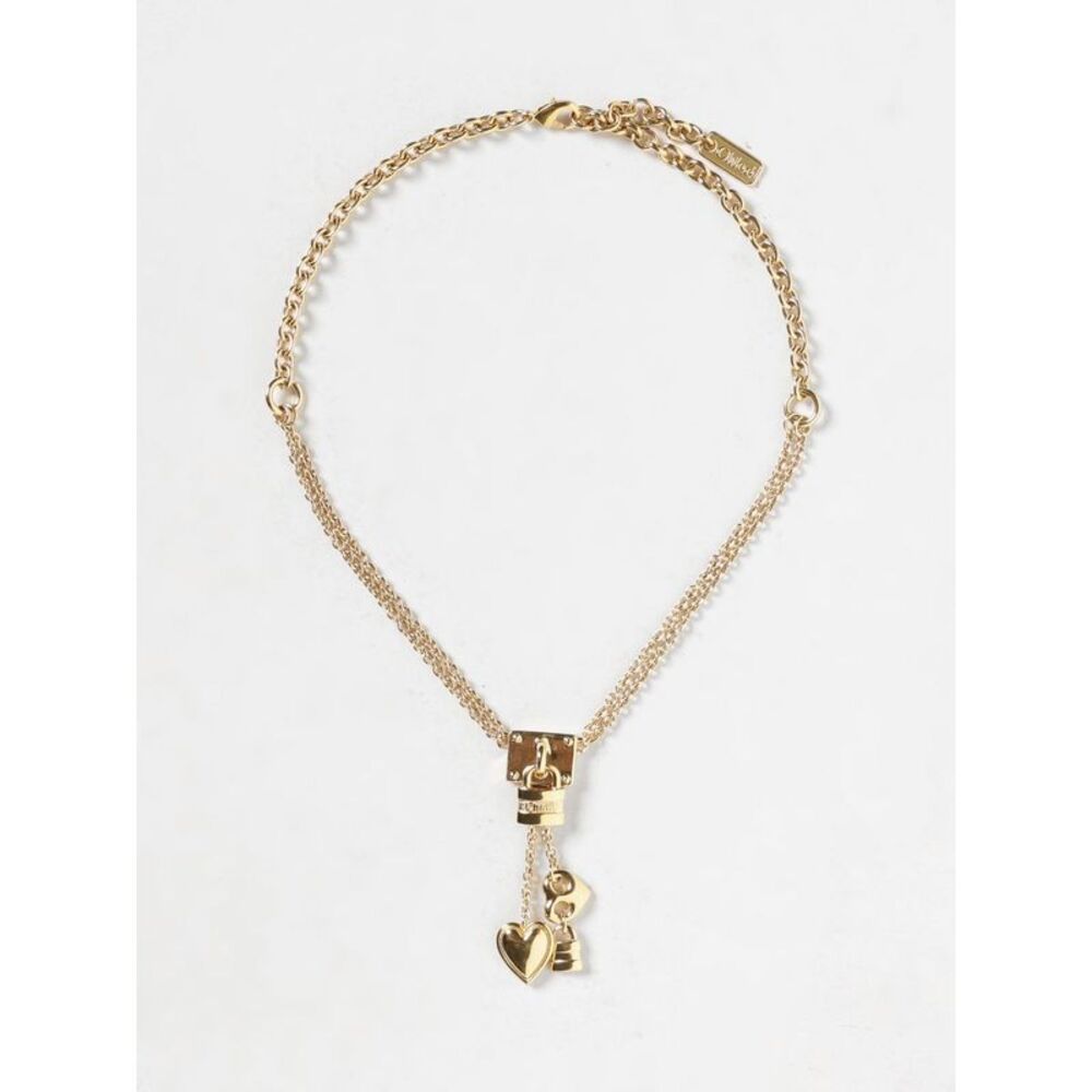 Chloe Women Chloe Gold-Finish Brass Choker Necklace With Engraved Charm